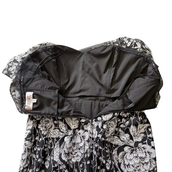 Badgley Mischka floral lace overlay sheath dress 14 mother of bride LBD designer - Picture 7 of 14